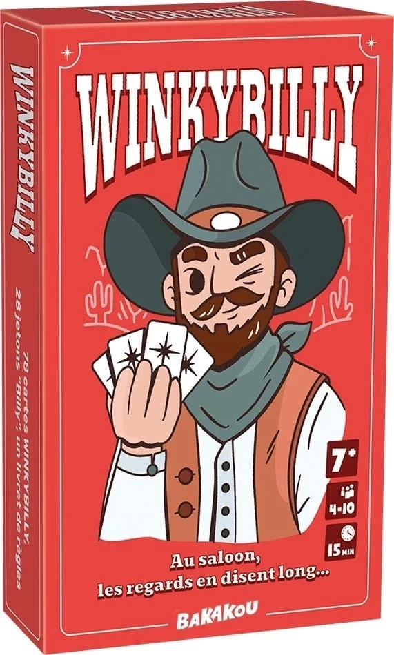 Boîte de jeu Winkybilly cowboy cartes saloon