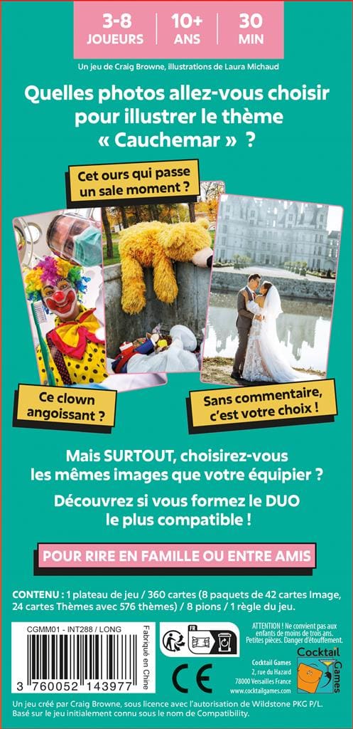 Jeu Cauchemar photos illustrations enfants 3-8 ans