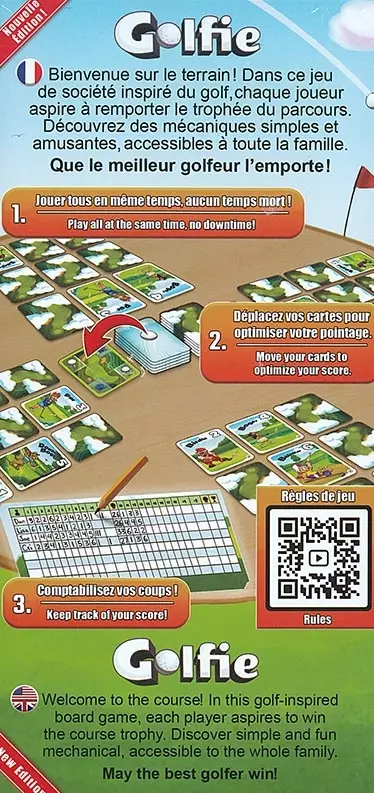 Golfie jeu de société golf familial cartes parcours
