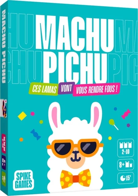 Boîte du jeu Machu Pichu avec lama stylisé
