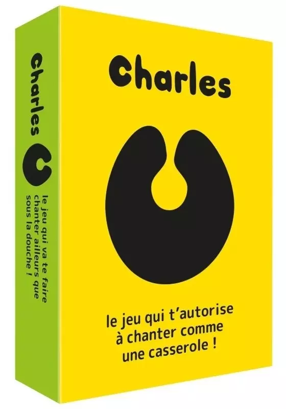 ffnfc0aw1203.webp Boîte jaune du jeu Charles avec logo noir