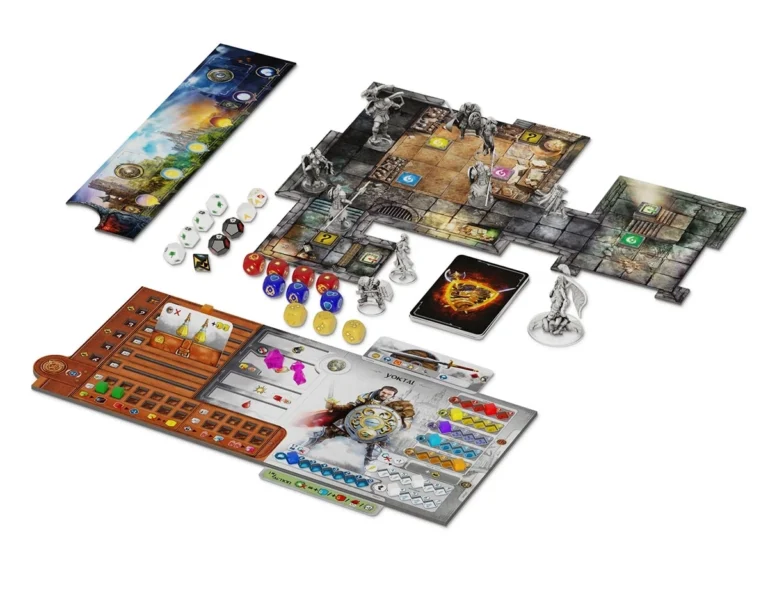 Jeu de société fantastique avec figurines et dés