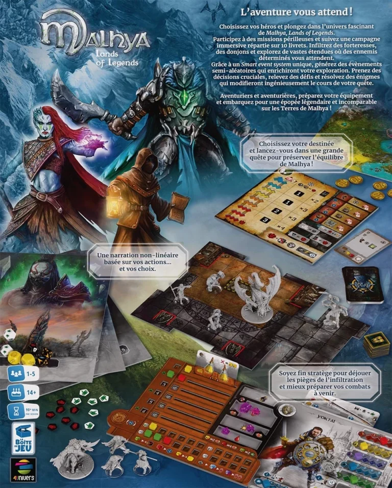 Jeu de société fantasy Malhya Lands of Legends