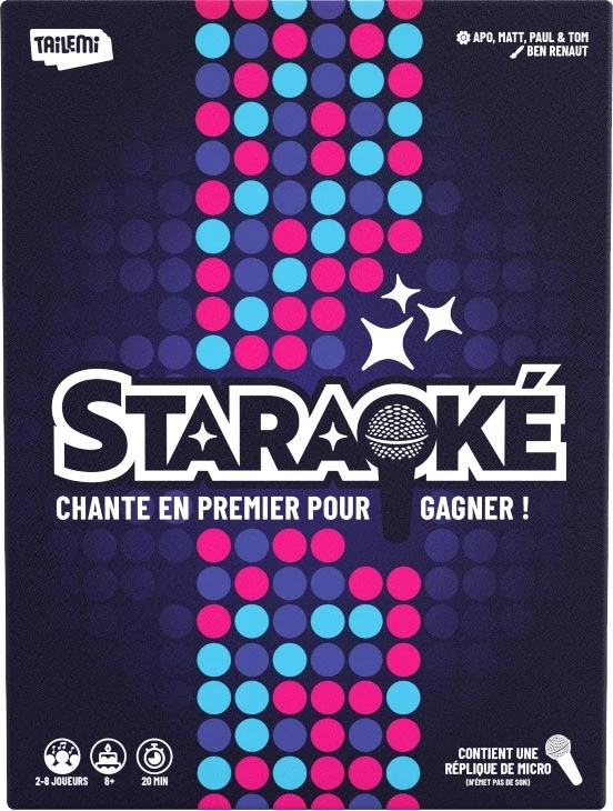 Boîte du jeu Staroké au design coloré