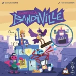 Couverture jeu Enquêtes à Bandiville illustrée colorée