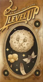 Affiche rétro voyage vers la lune illustrée