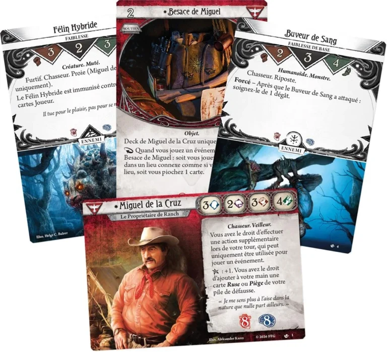 Cartes de jeu western Miguel de la Cruz Besace de Miguel
