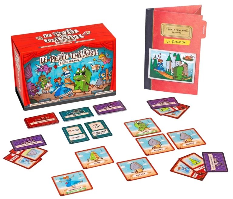 Jeu de société Le Petit Théâtre avec cartes et boîte rouge