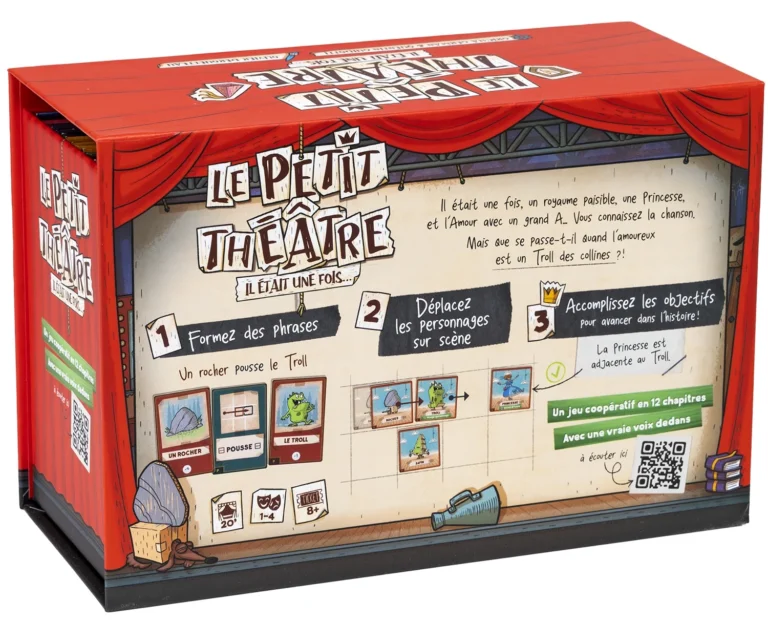 Boîte jeu Le Petit Théâtre coopératif avec rideau rouge