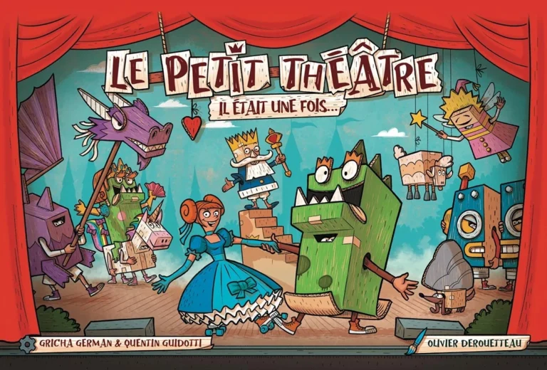 Affiche colorée du Petit Théâtre avec personnages fantastiques