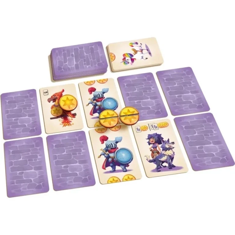 Jeu de mémoire enfant avec cartes illustrées et boîte