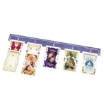 Cartes à jouer décoratives avec illustrations colorées et détails ornementaux