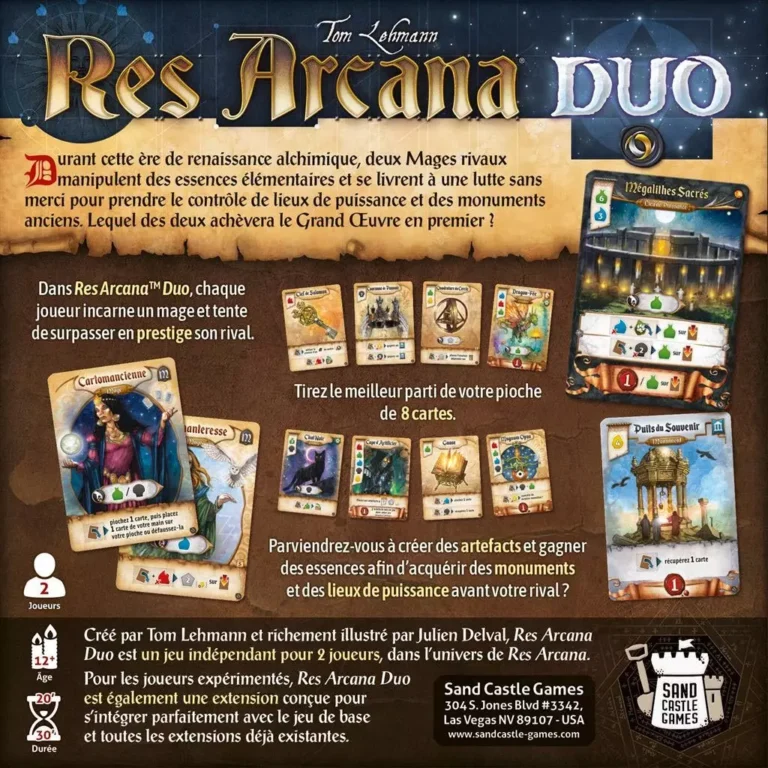 Res Arcana Duo jeu de cartes fantasy deux mages