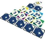 Jeu de cartes numérotées avec étoiles colorées