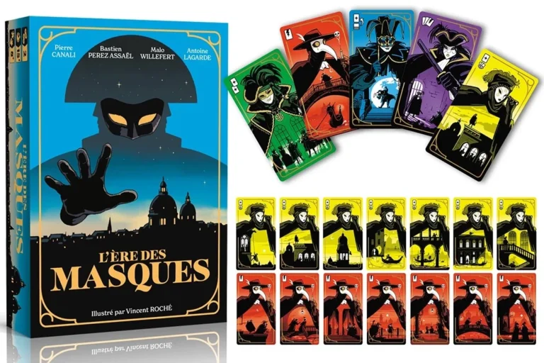 L'Ère des masques coffret complet cartes jeu illustration
