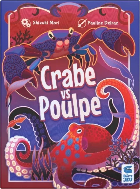Crabe vs Poulpe jeu de société illustration créature marine