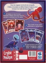 Boîte jeu Crabe Poulpe duel cartes illustrations marines