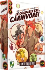 Boîte jeu de société Le Coupable est Carnivore avec personnages