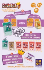 Jeu de cartes Collecti! avec règles et illustrations colorées