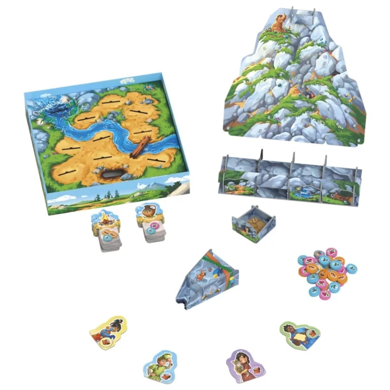 Jeu de société enfants avec plateau, figurines et accessoires