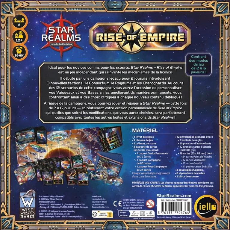 Boîte Star Realms Rise of Empire jeu deckbuilding