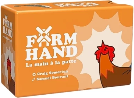 Boîte de jeu Farm Hand, jeu de société orange