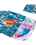 Cartes à collectionner colorées avec illustrations de personnages stylisés