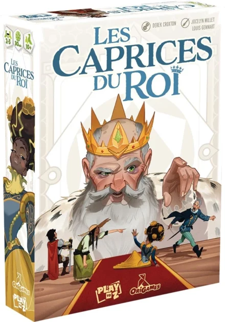 Boîte de jeu de société Les Caprices du Roi avec roi illustré