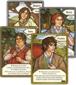 Cartes de jeu illustrées des personnages du Seigneur des Anneaux
