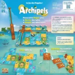 Archipels, jeu de société avec plateau 3D et tuiles colorées