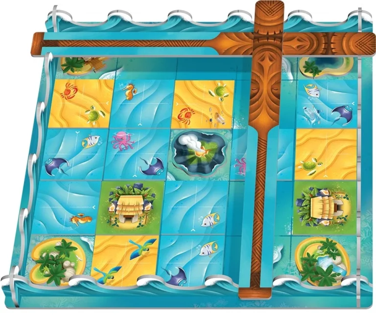 Jeu de puzzle tropical avec thème océan et îles