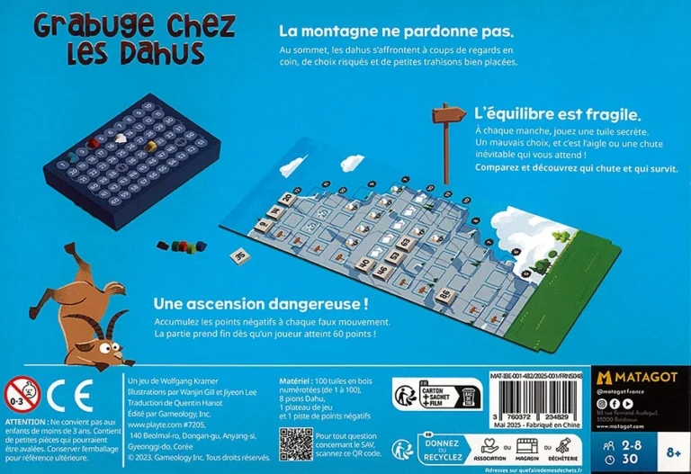 Jeu de société Grabuge chez les Dahus avec plateau et pièces