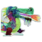 Puzzle anatomique en 3D représentant un crocodile coloré