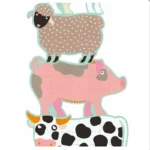 Puzzle empilable coloré avec animaux de ferme