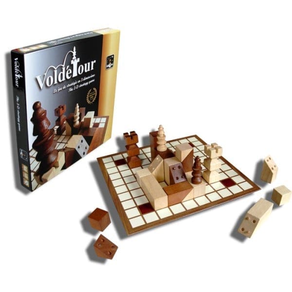 Jeu de société Vole Tour avec plateau et pièces en bois
