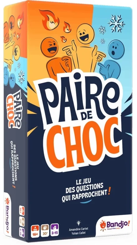 Boîte de jeu Paire de Choc avec personnages colorés