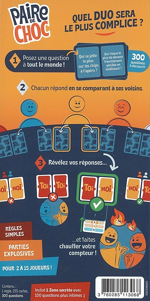 Jeu de société Paire de Choc avec règles et gameplay