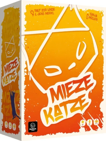Boîte de jeu Mieza Katze avec design coloré orange