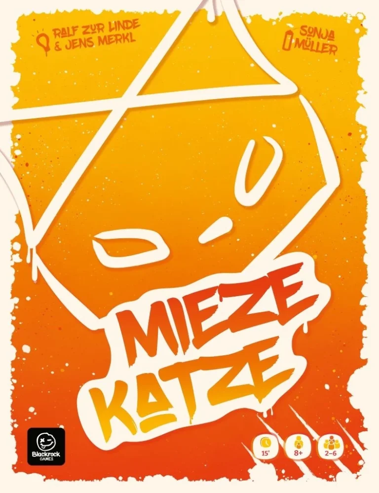Boîte de jeu Mieze Katze avec illustration de chat stylisé