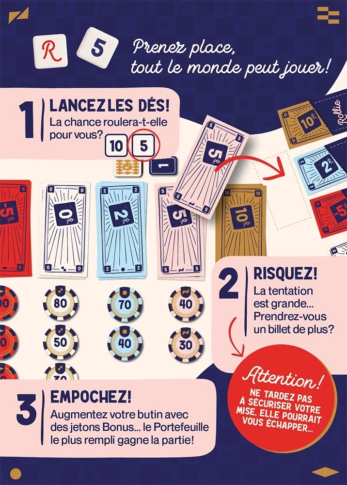 Règles jeu R5 : lancez dés, risquez, empochez bonus