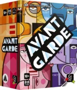 Boîte de jeu de société Avant-Garde avec art abstrait coloré