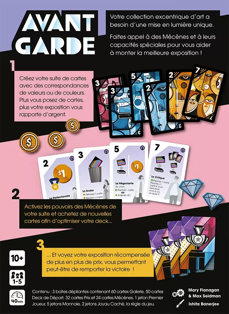 Guide ludique jeu de cartes collection art avant-garde exposition