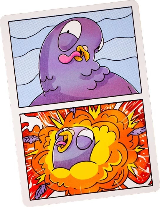 Deux créatures cartoon violettes et oranges expressives