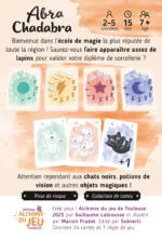 Affiche jeu de cartes Abra Chadabra école magie