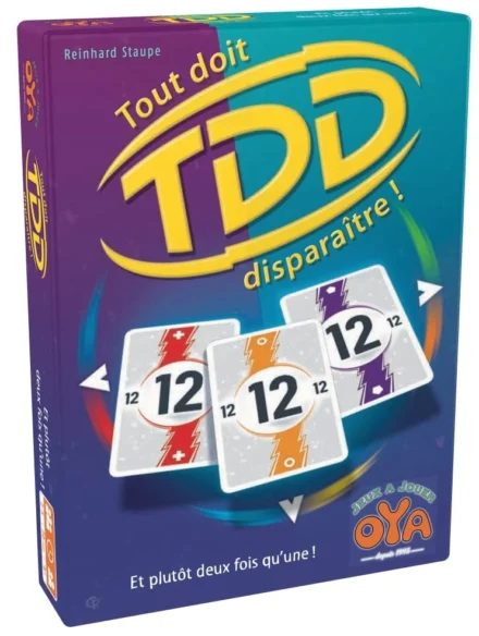 Boîte jeu TDD disparaître cartes numéro douze