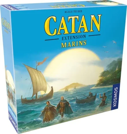 Boîte extension Catan Marins avec voiliers et personnages
