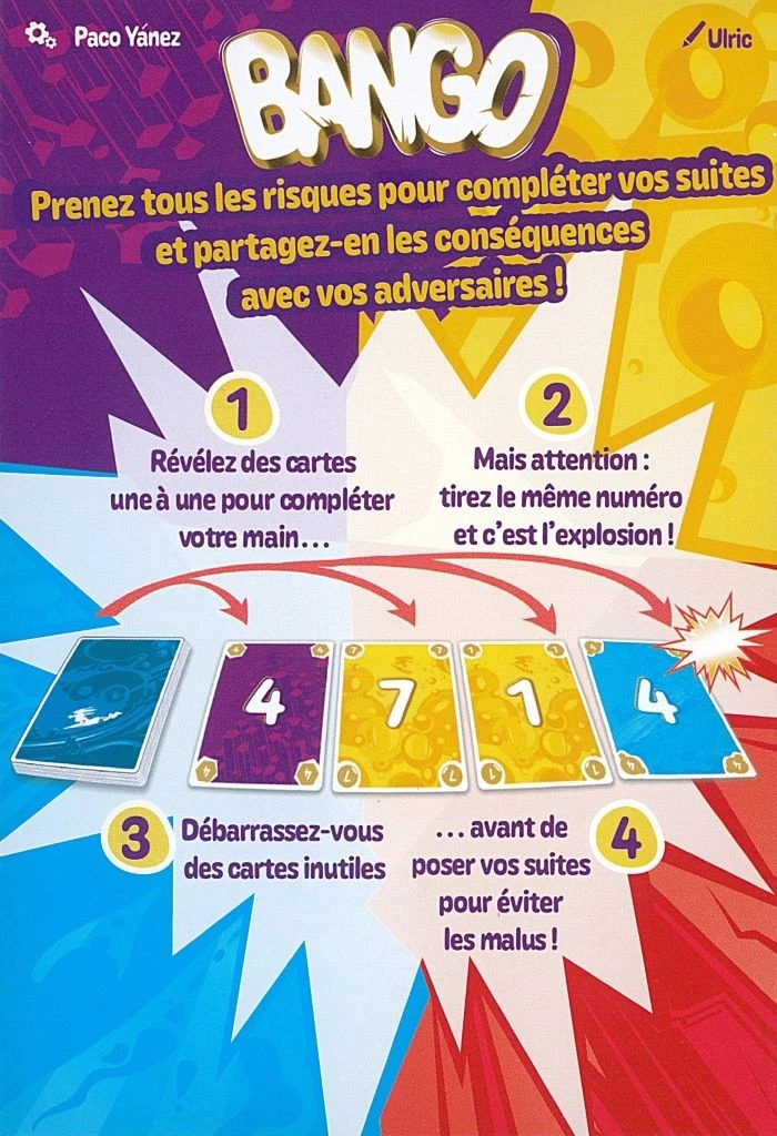 Instructions du jeu de cartes Bango par Paco Yáñez