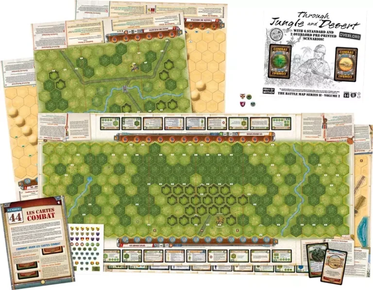 Jeu de plateau wargame Through Tangled Desert avec cartes