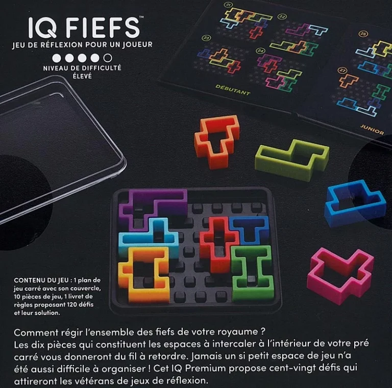 IQ Fiefs jeu de réflexion avec pièces colorées puzzles