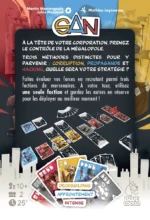 Affiche du jeu de société SAN avec cartes et règles
